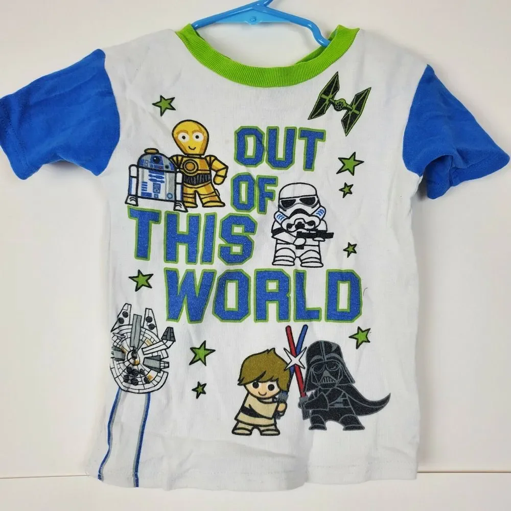 Star Wars Pajama Top C3PO R2D2 Boys 5T No Pants Crew Neck